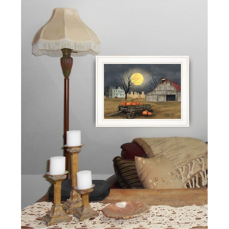 TrendyDecor4U Farmhouse "Harvest Moon" Framed Print Wall Art by Billy Jacobs - Earthtone