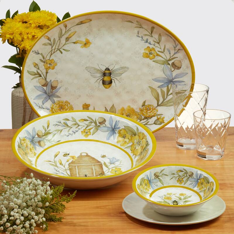 Certified International Bee Sweet 3-Piece Melamine Hostess/Serving Set