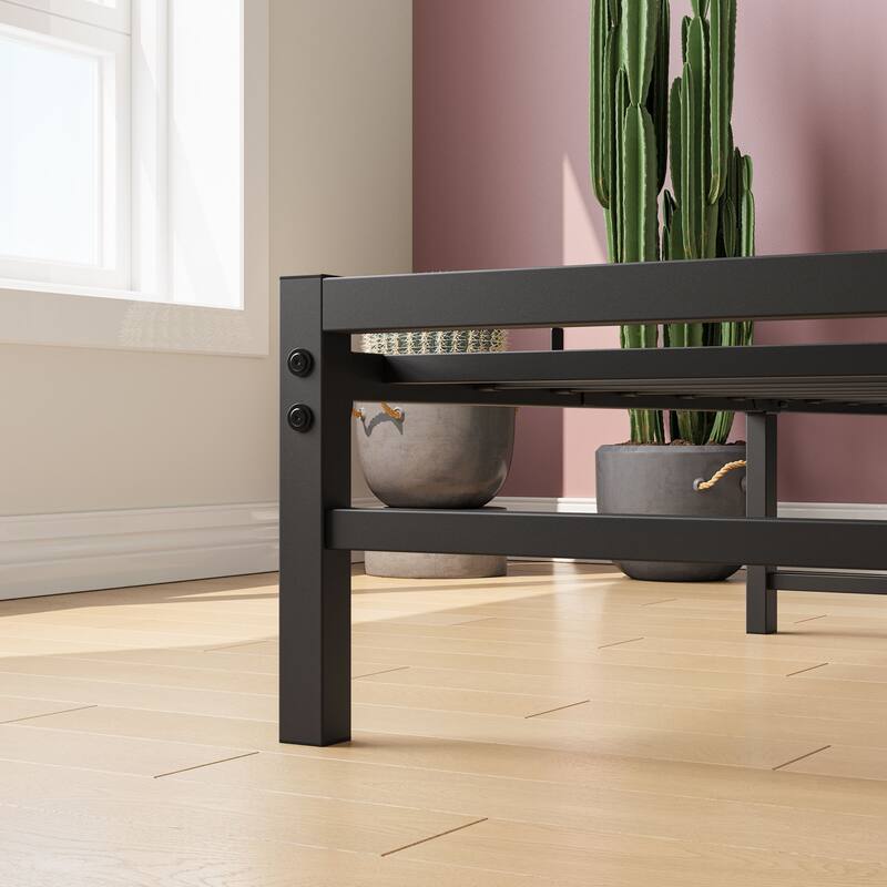 Rustic Vintage Wooden Platform Bed Frame