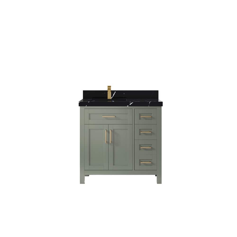Willow Collections 36 in. W x 22 in. D Cambridge Left Offset Sink Bathroom Vanity with Countertop