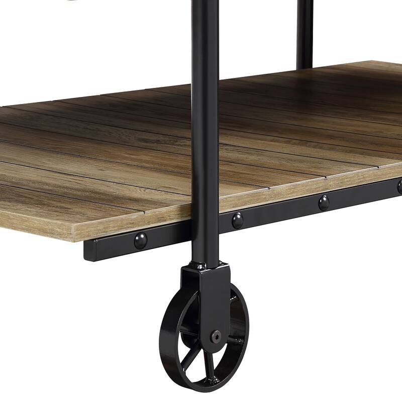 Hyssop Farmhouse 24-inch Steel 1-Shelf End Table by Furniture of America