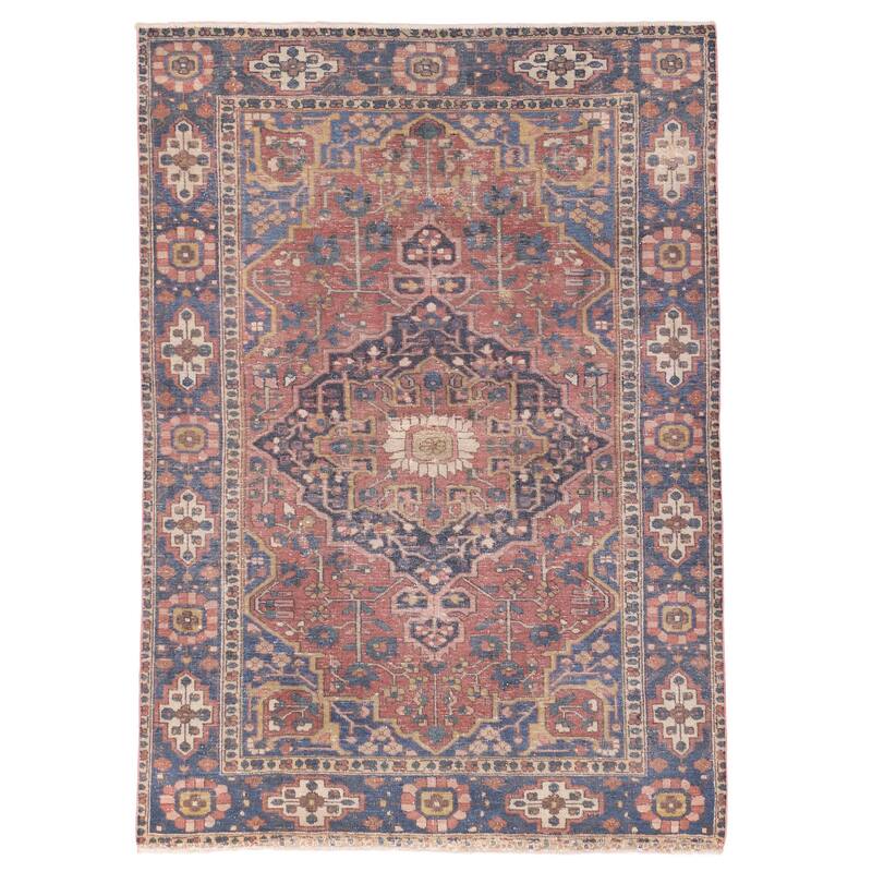 ECARPETGALLERY Hand-knotted Antalya Vintage Red Wool Rug - 4'7 x 6'4