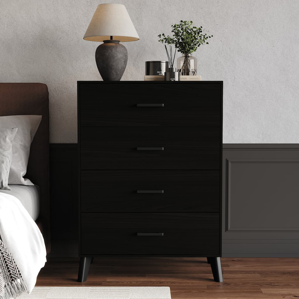 CraftPorch Classic Style 4-Drawers Wooden Chest