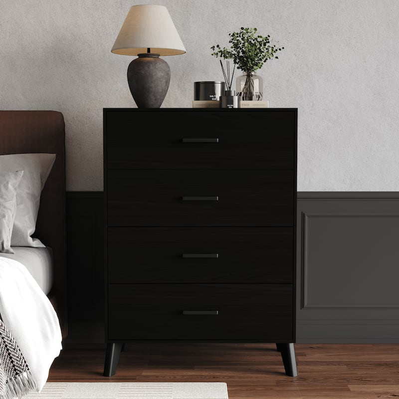 CraftPorch Classic Style 4-Drawers Wooden Chest