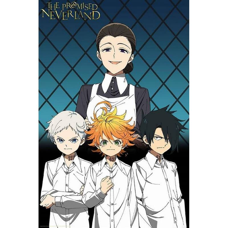 The Promised Neverland Mom and Orphans Art Poster - 24 x 36 Inch