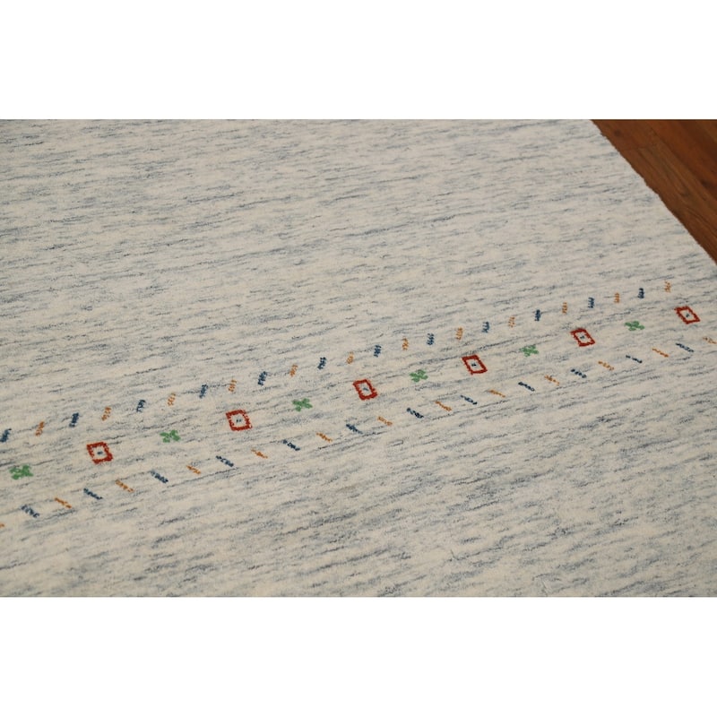 Gabbeh Oriental Area Rug Handmade Tribal Modern Wool Carpet - 4'0" x 5'10"