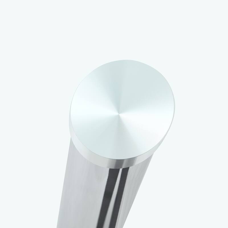 51-Inch Tempered Glass Dining Table with Sturdy Metal Legs