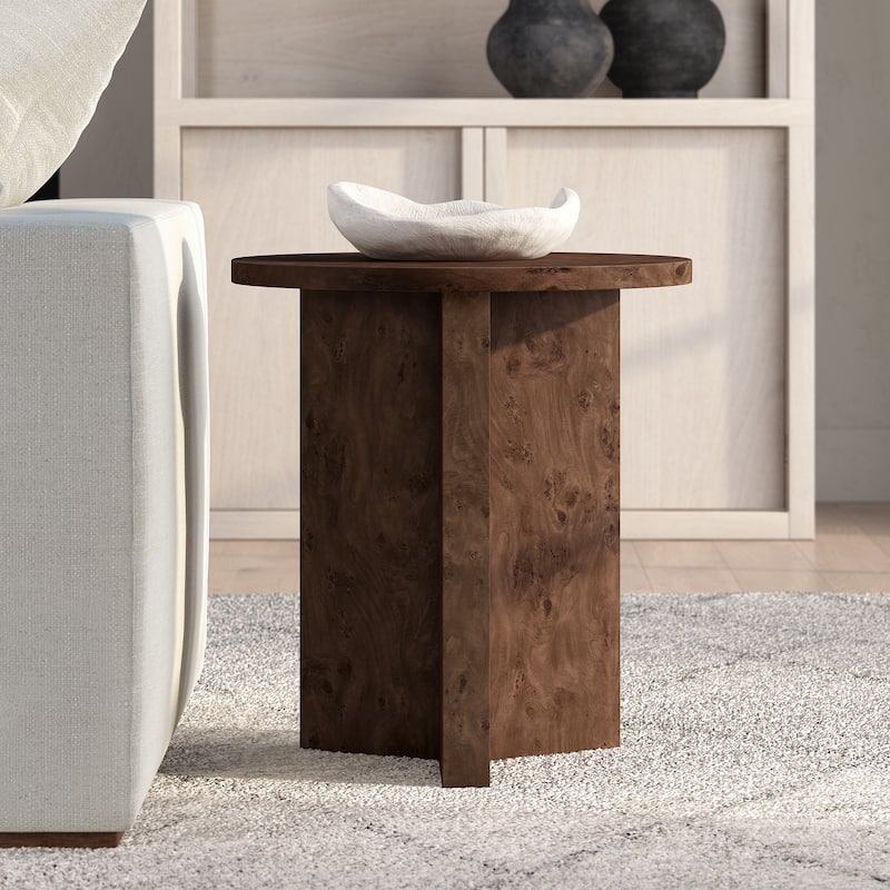 Anders 20" Wide Burled Side Table - 20" Wide