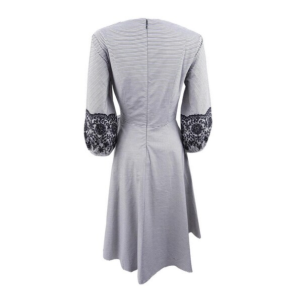 black and white striped calvin klein dress