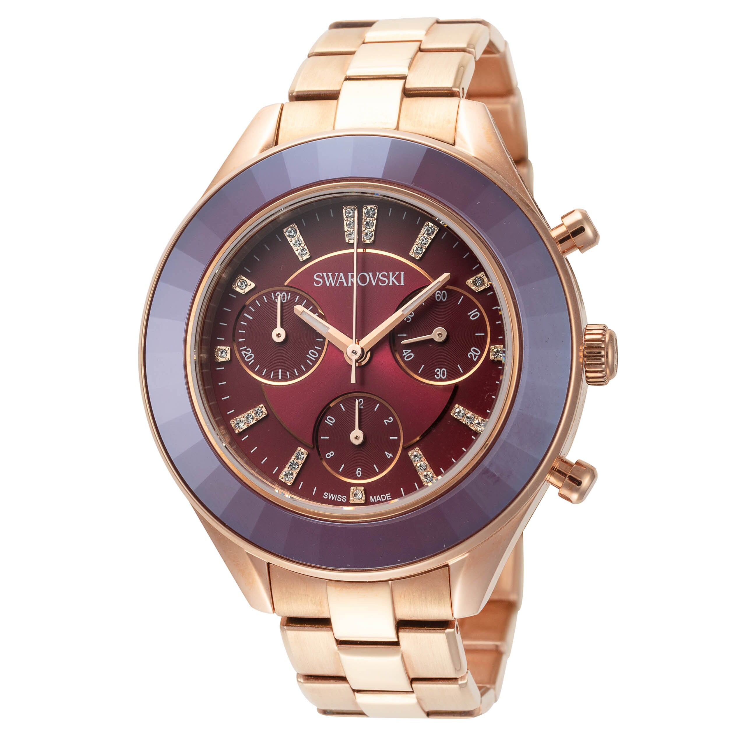 NWT Swarovski Octea Lux Sport Chronograph Quartz Crystal Brown Dial Unisex Watch Swarovski Octea lux sport watch 5612194 main image 3