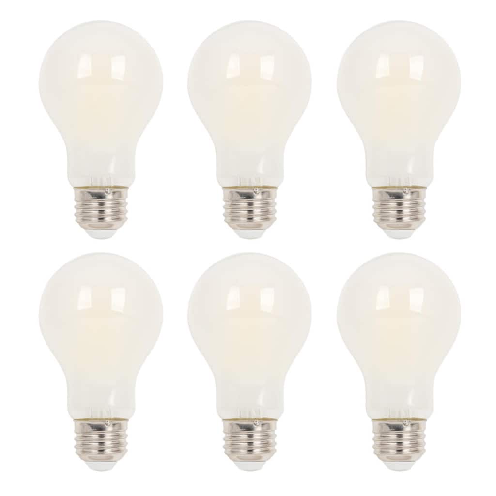 Westinghouse Lighting 6.5-Watt (60-Watt Equivalent) Soft White A19 Dimmable Filament LED Light Bulb, Medium Base, 6 Pack