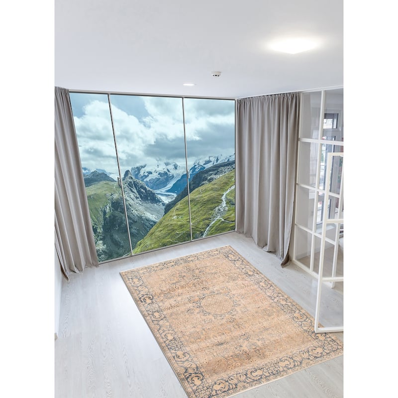 ECARPETGALLERY Hand-knotted Antalya Vintage Tan Wool Rug - 8'4 x 11'9