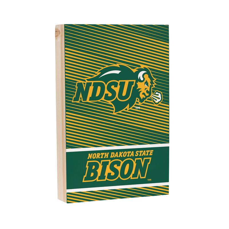 North Dakota State University Wooden Tabletop Mantel Shelf Sign - 8" x 12"