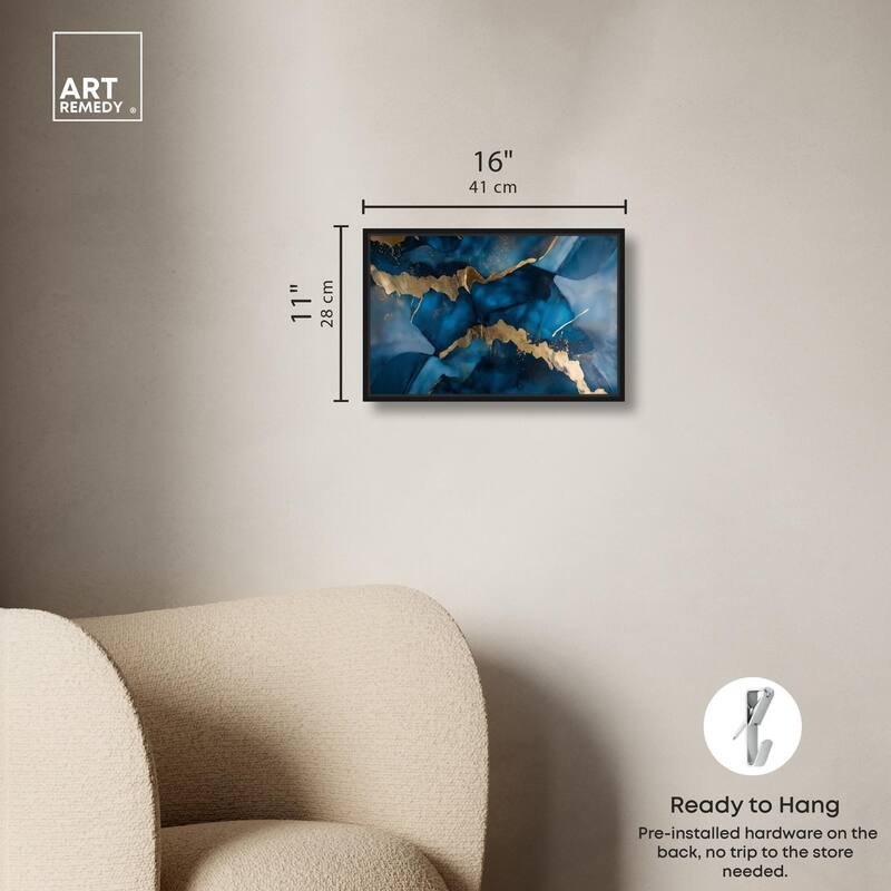 Dark Texture Golden Touch III Canvas by Art Remedy