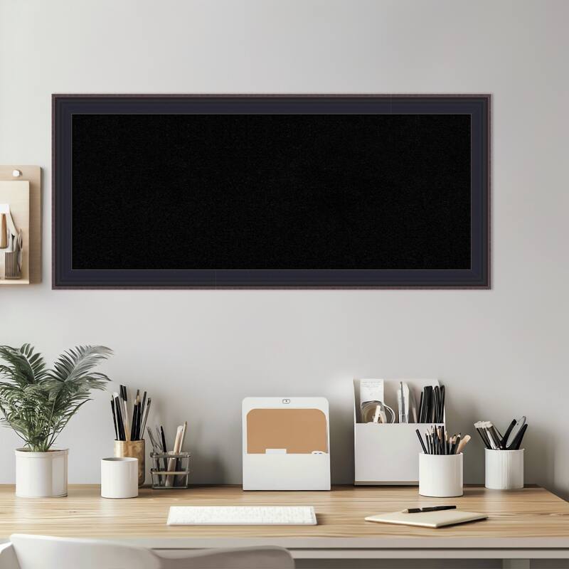 Havana Black Bronze Framed Cork Board - Bulletin Board, Organization Board, Pin Board