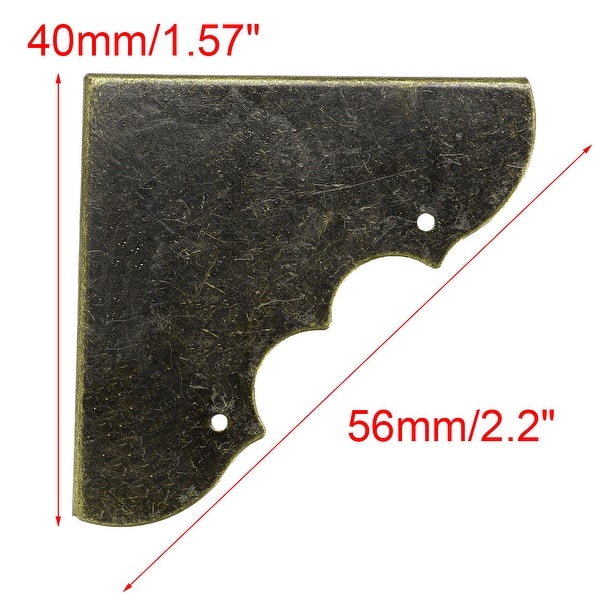 8pcs Box Corners Protectors Bronze Tone Triangle Frame Box Furniture Protector 1 57 X 1 57 X 0 39 8pcs Overstock 28962100