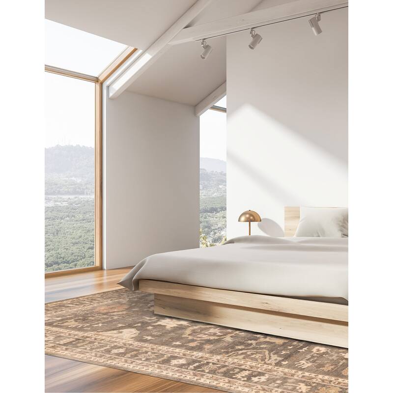 ECARPETGALLERY Hand-knotted Modern Oushak Dark Grey Wool Rug - 10'0 x 13'11