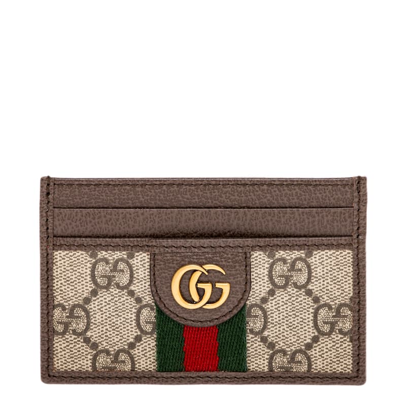 Gucci Men's Ophidia Cardcase - Beige and Dark Brown
