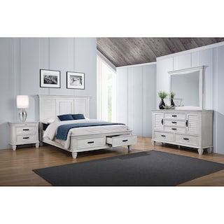 Franco 4-Piece Storage Platform Bedroom Set