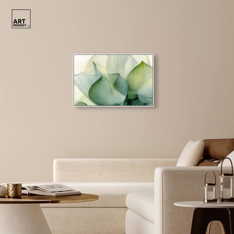 Translucent Floral Layers Canvas by Art Remedy