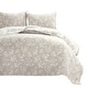 preview thumbnail 9 of 8, Lush Decor Floral Jacquard Reversible Soft Matelasse Quilt 3-Piece Set