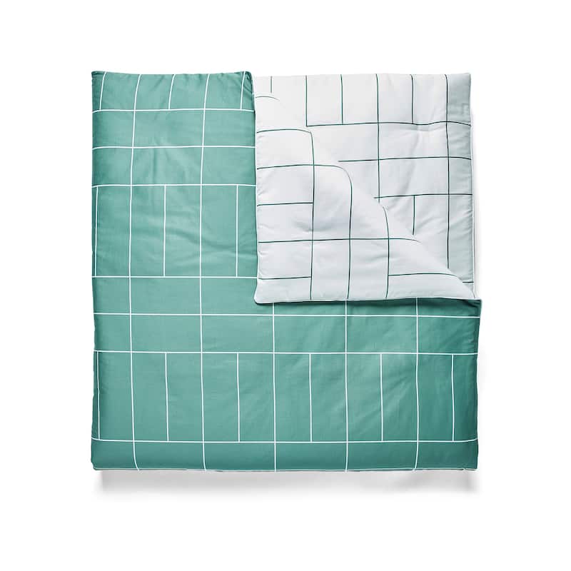 Lacoste Ashcombe Check Reversible 3-Piece Cotton Comforter Set