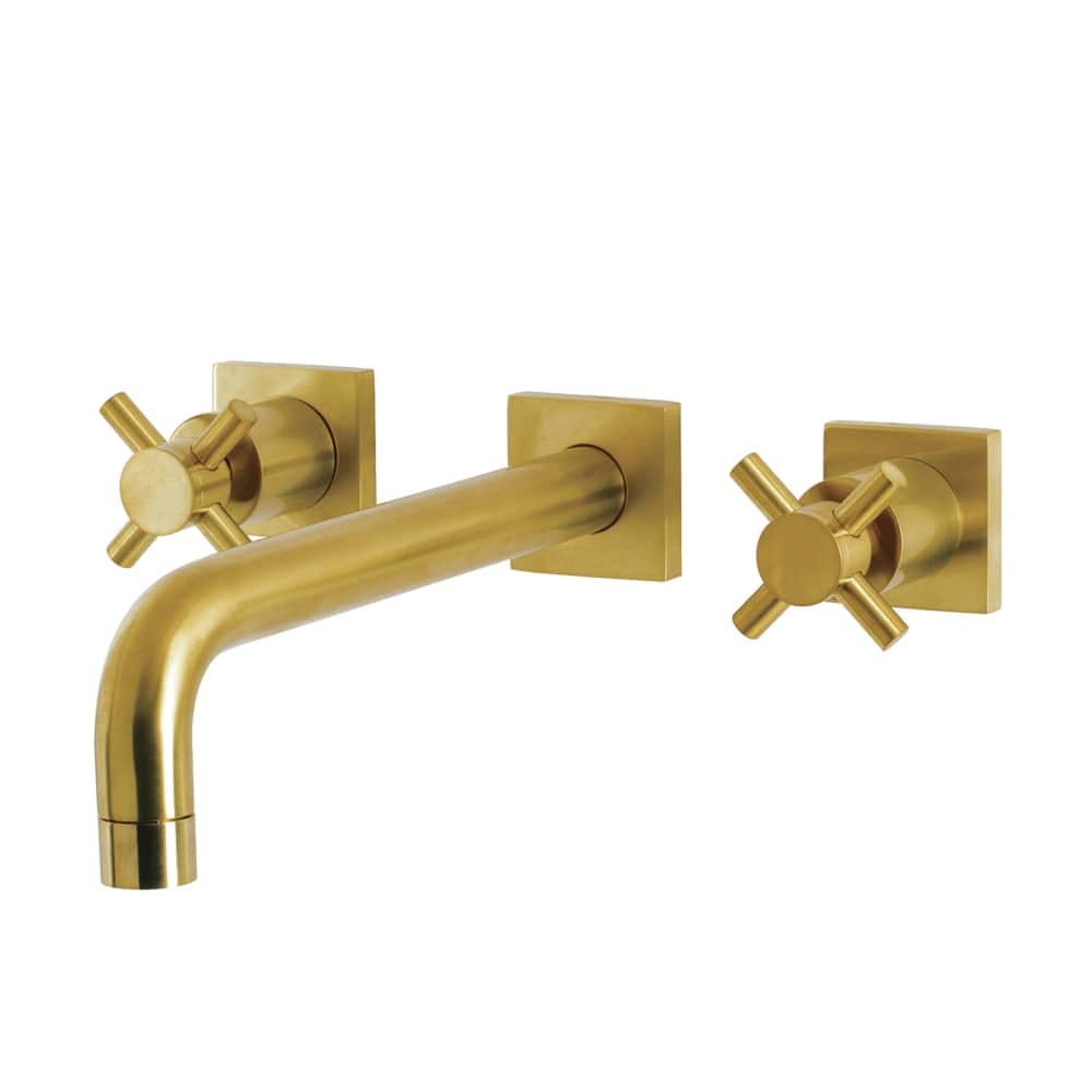 Concord 3-Hole Wall Mount Roman Tub Faucet in Polished Brass