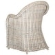 preview thumbnail 7 of 5, SAFAVIEH Callista White Washed Wicker Club Chair - 24" x 26" x 35"