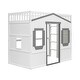 preview thumbnail 7 of 26, Twin Size Loft Bed with Ladder and Solid Pine Wood Frame