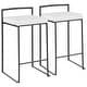 preview thumbnail 35 of 72, Porch & Den Forrest Contemporary Black Stackable Fully Welded Counter Stool (Set of 2) White Velvet