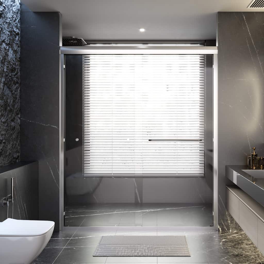 56"-60" x 70" Semi-Frameless Double Sliding Shower Door