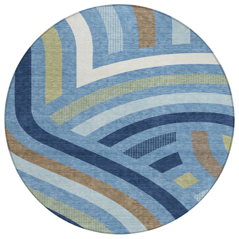 Machine Washable Indoor/ Outdoor Modern Jalen Chantille Rug