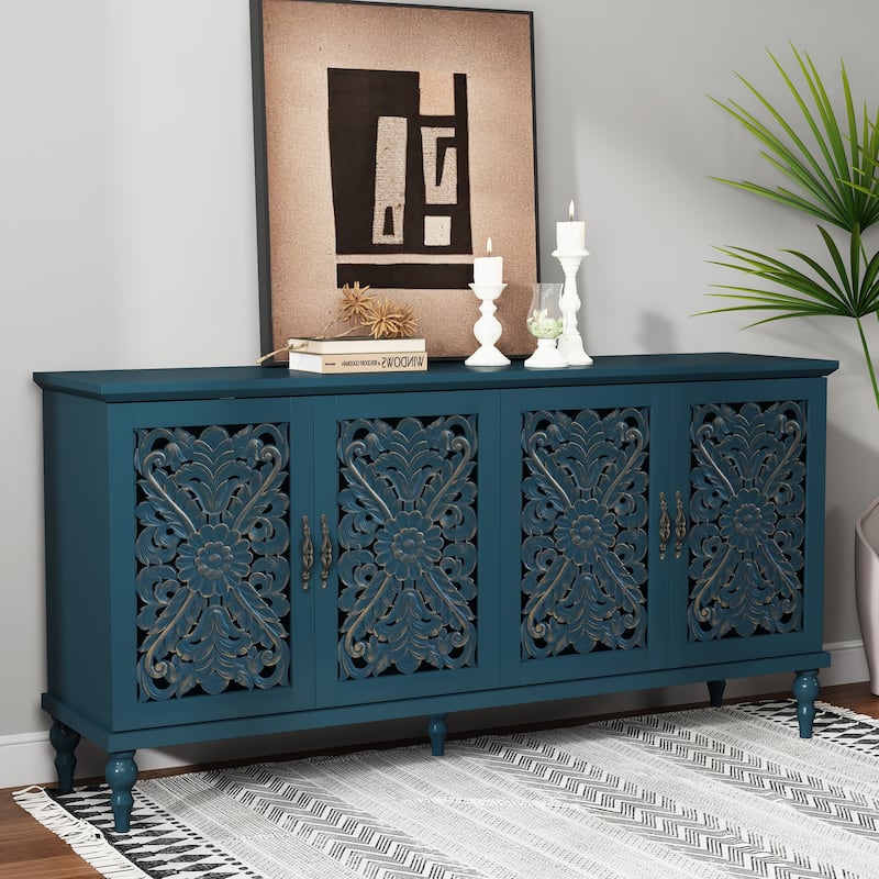 63" W Sideboard Cabinet with Adjustable Shelves