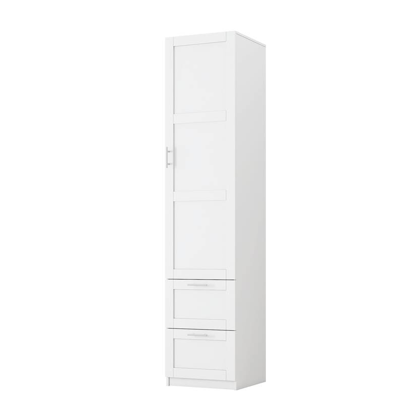 Freestanding Kitchen Pantry Cabinet with 1 Door & 2 Drawers, Tall Storage Cupboard for Dining Room