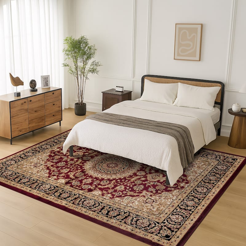 World Rug Gallery Traditional Oriental Medallion Area Rug