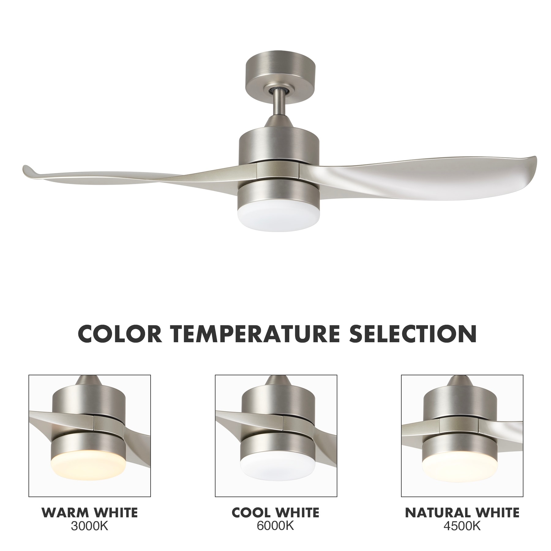 Co Z 42 2 Blade Reversible Led Ceiling Fan W Light Kit Remote Control Timer Overstock 31623938