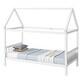 preview thumbnail 7 of 11, White Rubber Wood House Bed,Twin Size Kids Bed