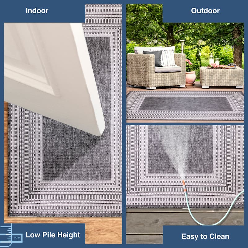Liora Manne Malibu Etched Border Indoor/Outdoor Rug