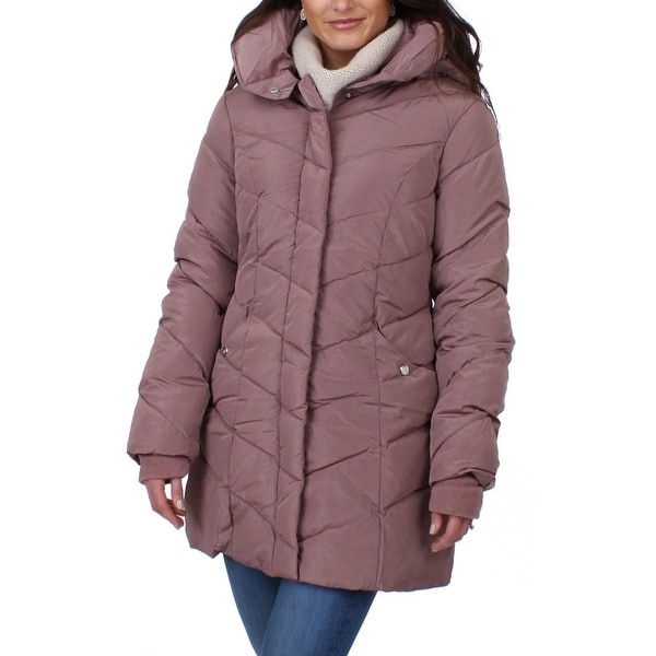 Steve Madden Womens Puffer Coat Winter Quilted