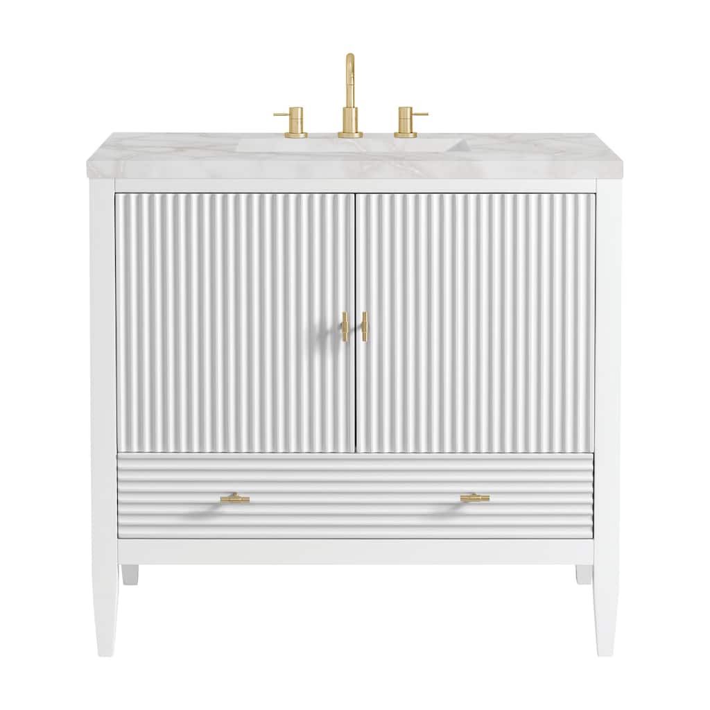 James Martin Vanities 485-V36-3VSL Myrrin 36" Single Basin Wood Vanity