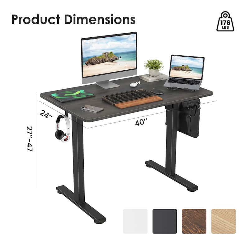 Electric Standing Adjustable Height Sit Stand Home Office Desk w/ Splice Board