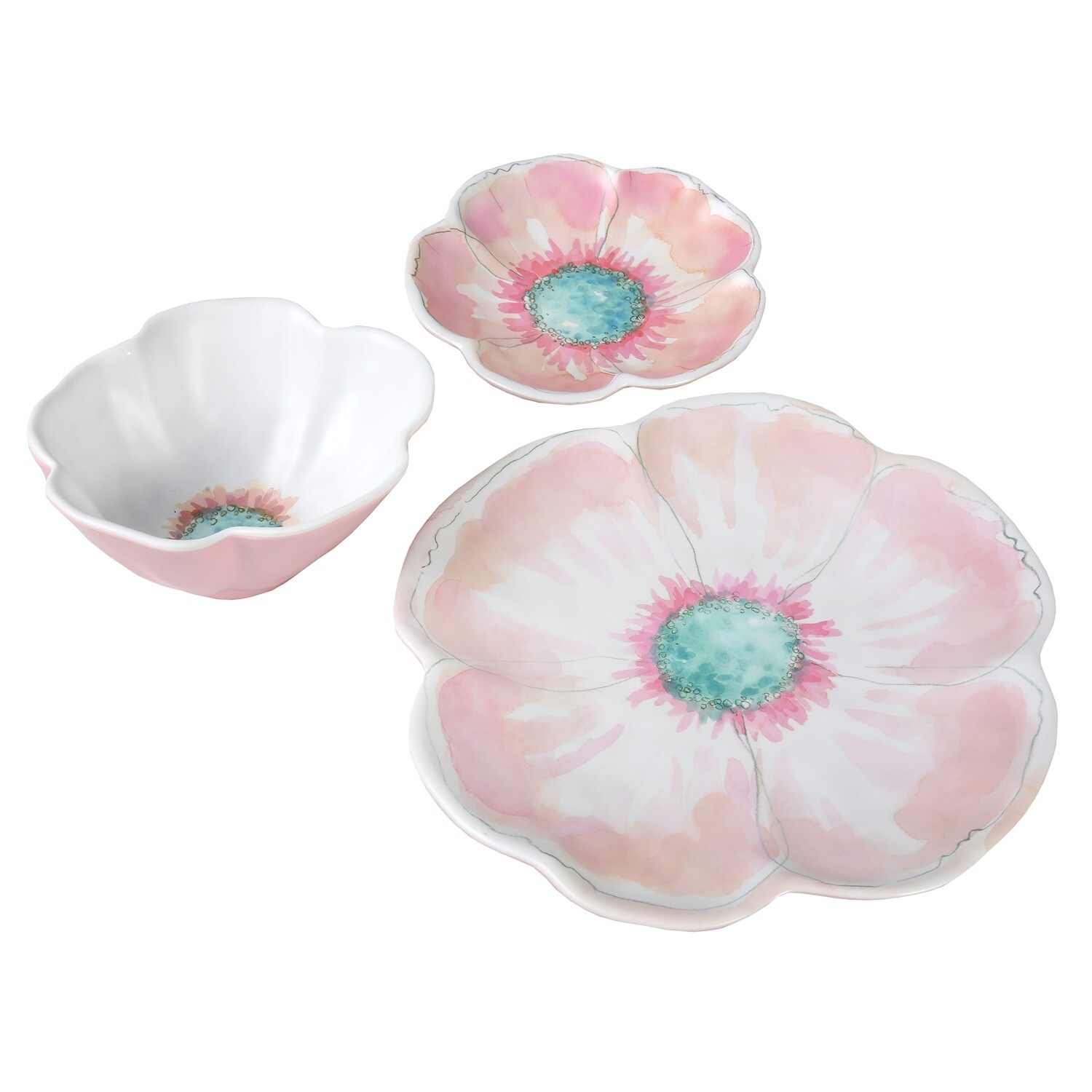 Shop Black Friday Deals On Merritt International Sculpted Flower Petal Dinnerware Unbreakable Melamine Indoor Outdoor Dishes Overstock 28997810