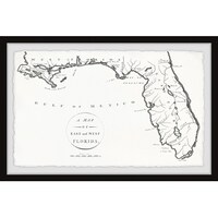 'A Map of East and West Florida' Framed Painting Print - Bed Bath ...