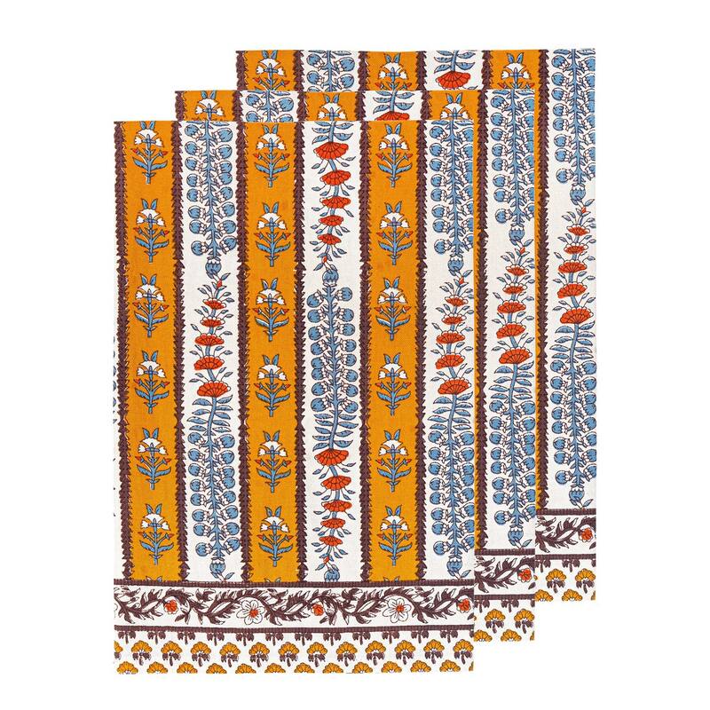 Couleur Nature Provence Avignon Tea Towels - Set of 3 - Dijon/Blue