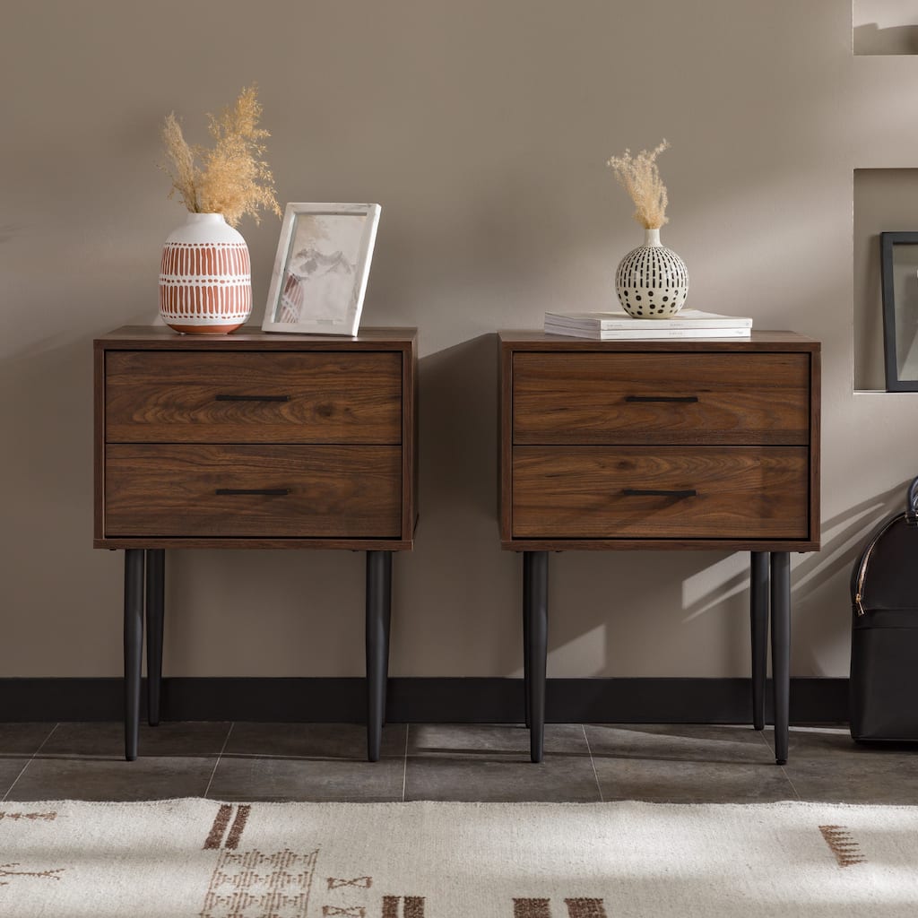 Walker Edison Notto Mid-Century Nightstand (Set of 2)