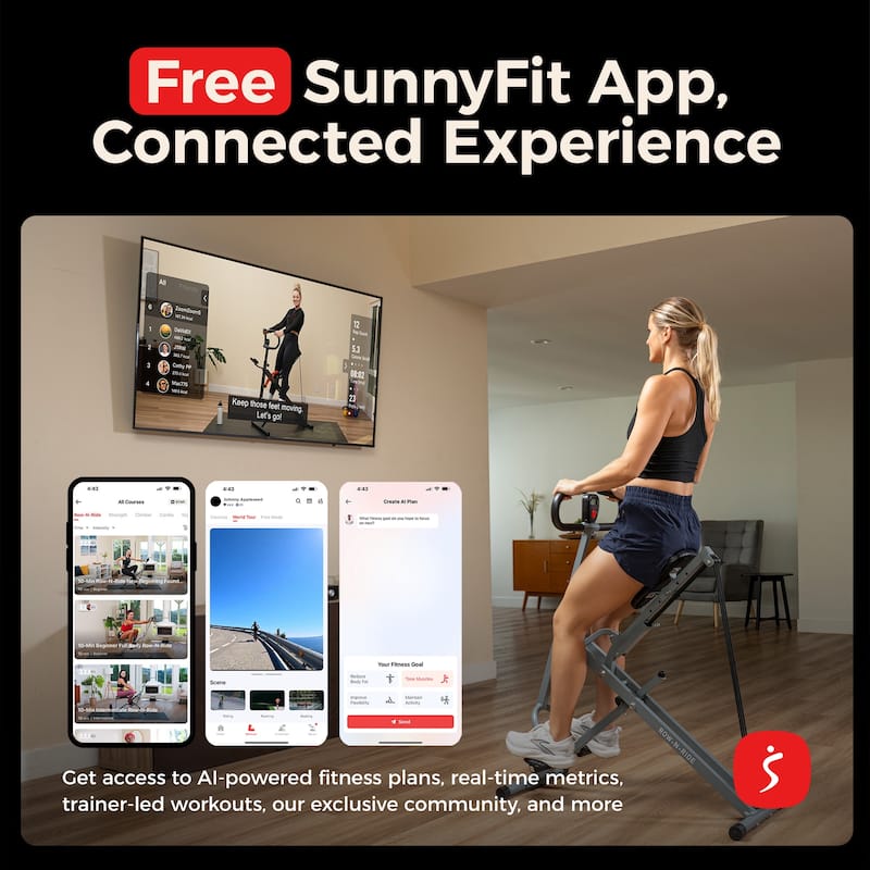 Sunny Health Fitness Squat Assist Row N Ride Trainer NO 077S
