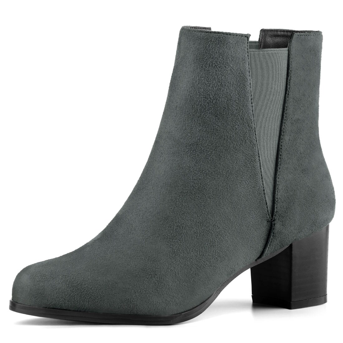 Shop Women S Round Toe Chunky Heel Ankle Chelsea Boots On Sale Overstock 28392778