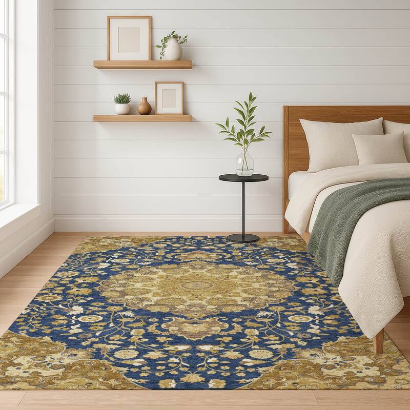 Machine Washable Indoor/ Outdoor Global Eckley Chantille Rug