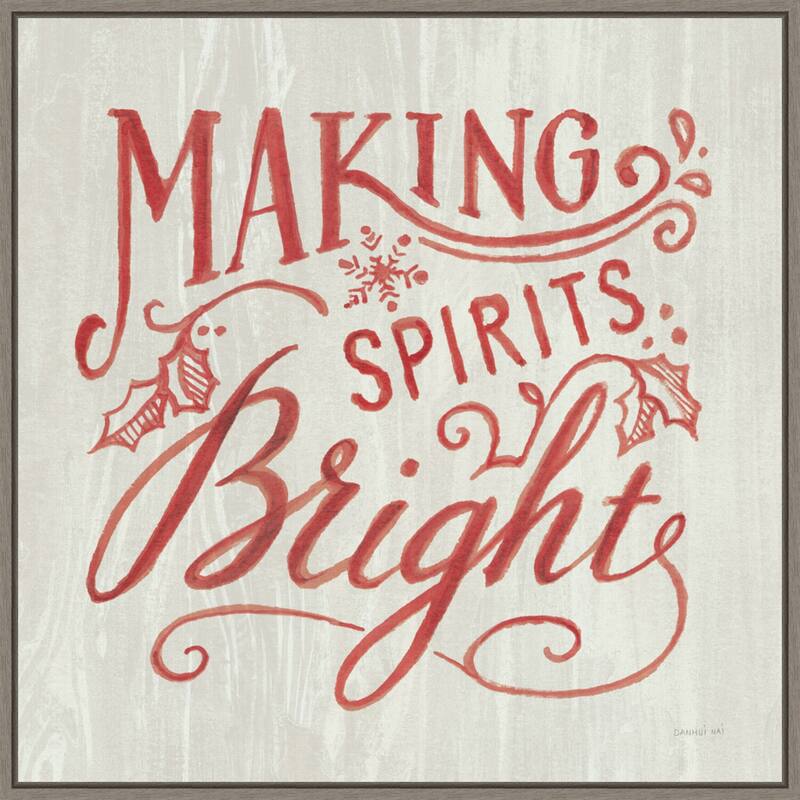 White and Bright Christmas by Danhui Nai Framed Canvas Wall Art
