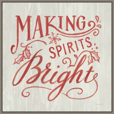 White and Bright Christmas by Danhui Nai Framed Canvas Wall Art